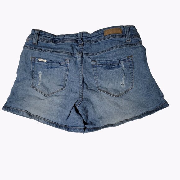 Celebrity Pink Jean Shorts Womens Size 7 Low Rise Medium Wash Denim - Picture 2 of 4